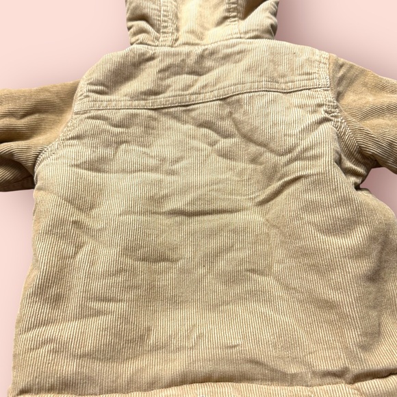 Baby GAP Tan Fleece Lined Corduroy Jacket With Hood - Picture 13 of 15